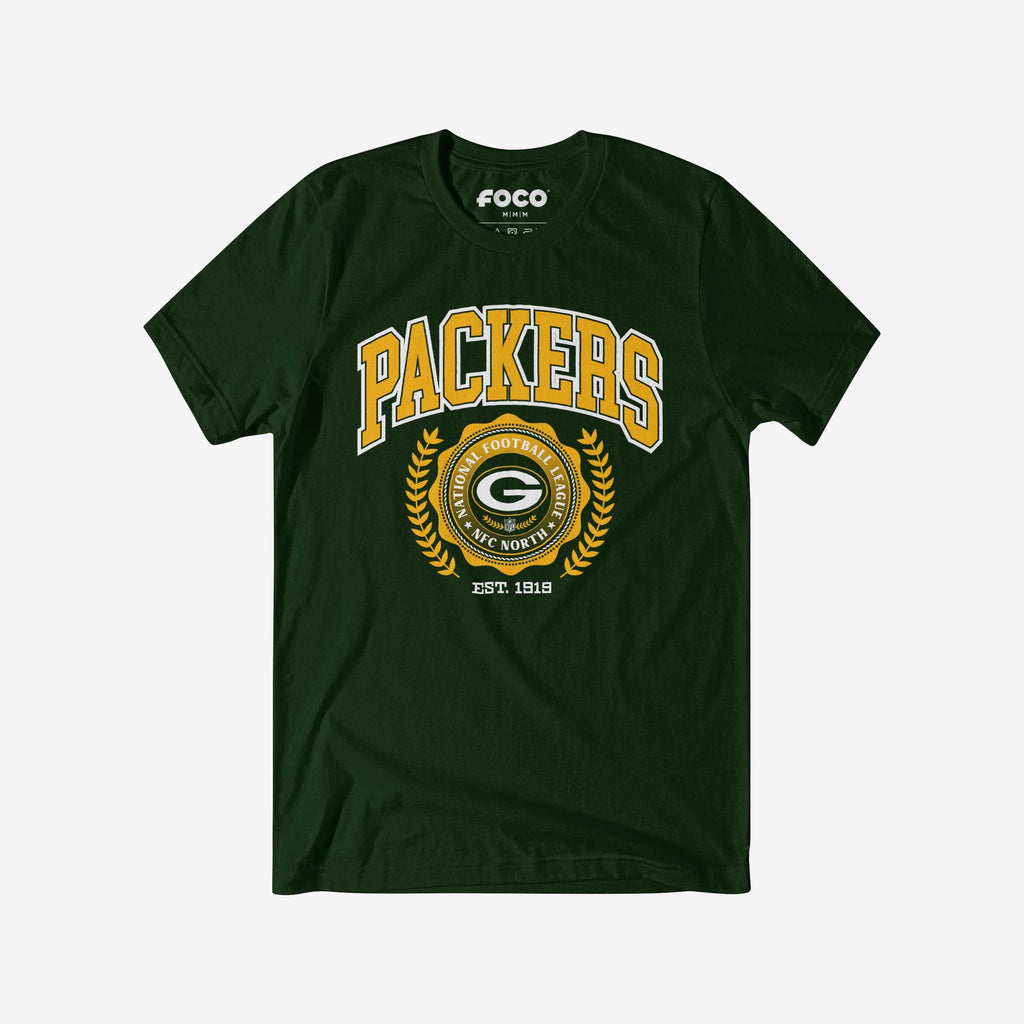 Green Bay Packers Team Crest T-Shirt FOCO Forest S - FOCO.com