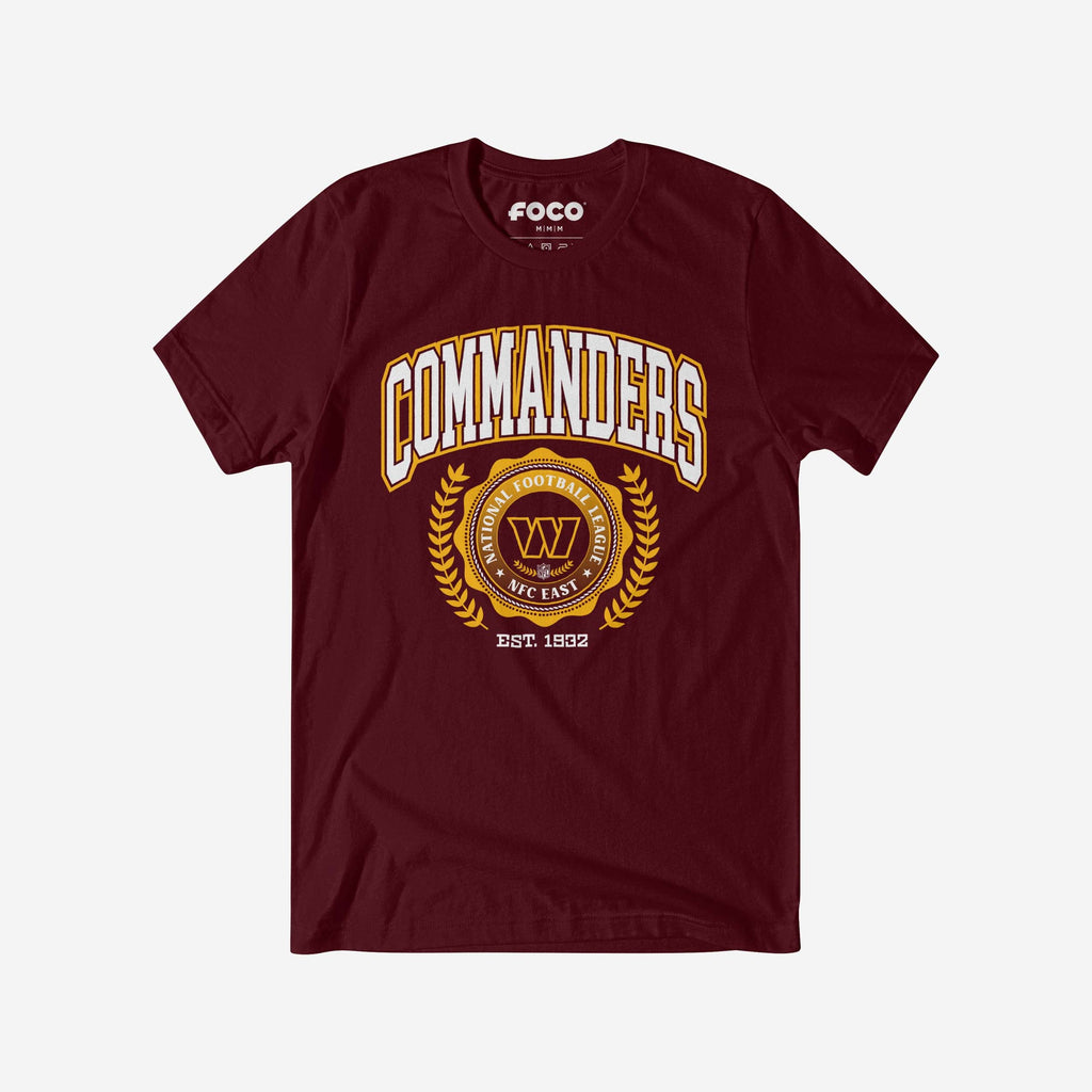 Washington Commanders Team Crest T-Shirt FOCO Maroon S - FOCO.com