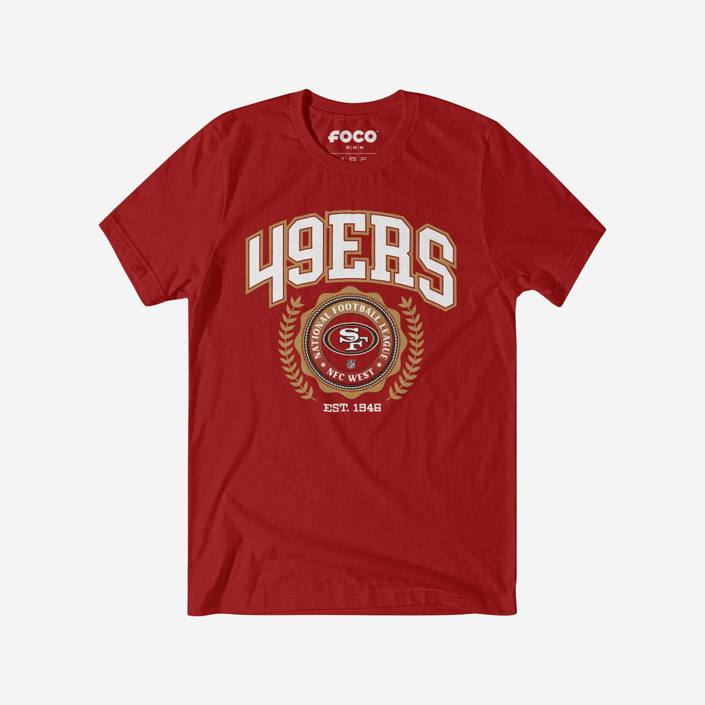 San Francisco 49ers Team Crest T-Shirt FOCO Canvas Red S - FOCO.com