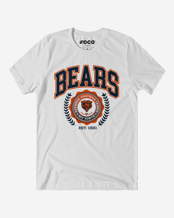 Chicago Bears Team Crest T-Shirt FOCO White S - FOCO.com