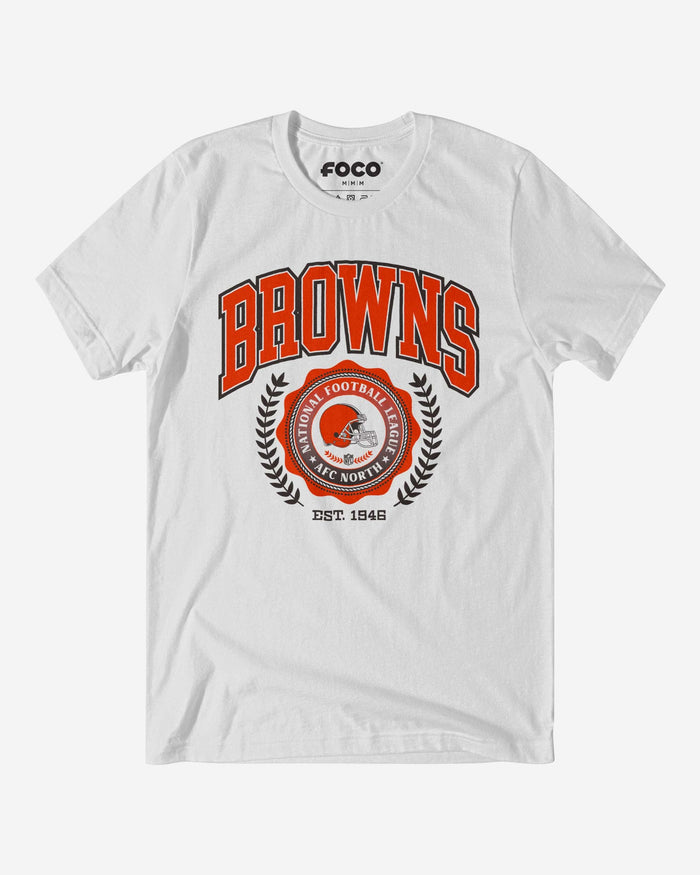 Cleveland Browns Team Crest T-Shirt FOCO White S - FOCO.com