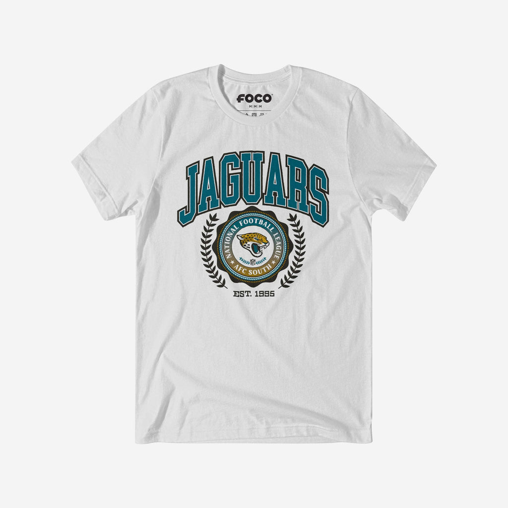 Jacksonville Jaguars Team Crest T-Shirt FOCO White S - FOCO.com