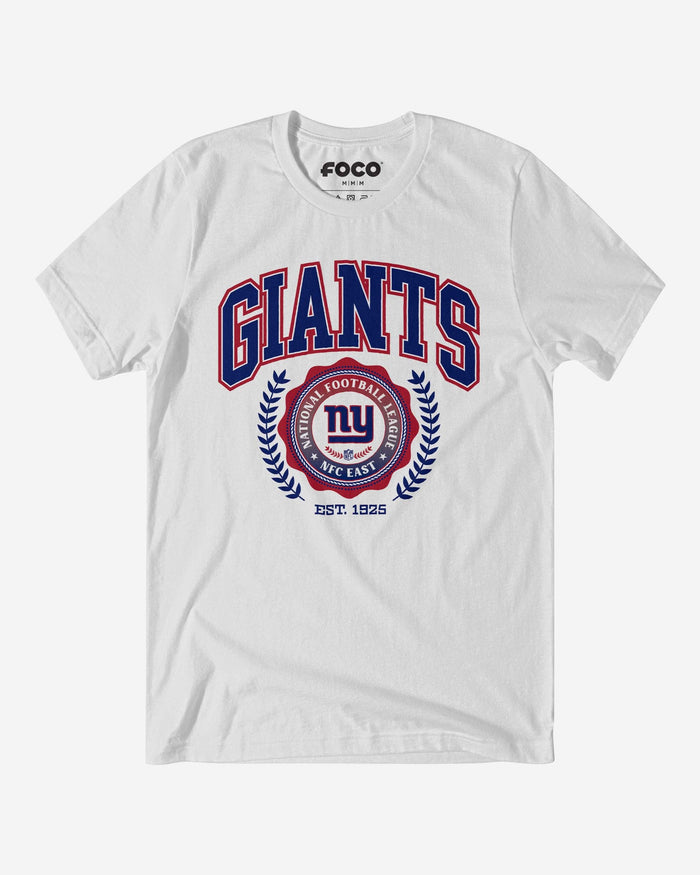 New York Giants Team Crest T-Shirt FOCO White S - FOCO.com