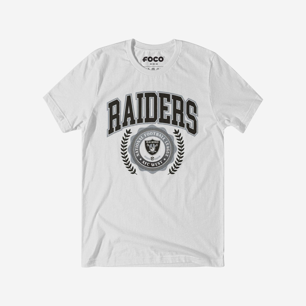 Las Vegas Raiders Team Crest T-Shirt FOCO White S - FOCO.com