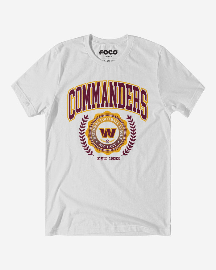 Washington Commanders Team Crest T-Shirt FOCO White S - FOCO.com