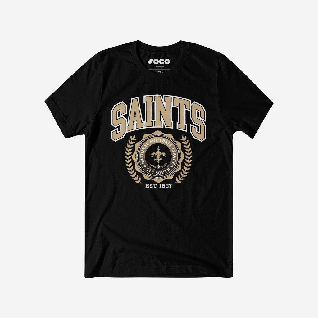 New Orleans Saints Team Crest T-Shirt FOCO Black S - FOCO.com