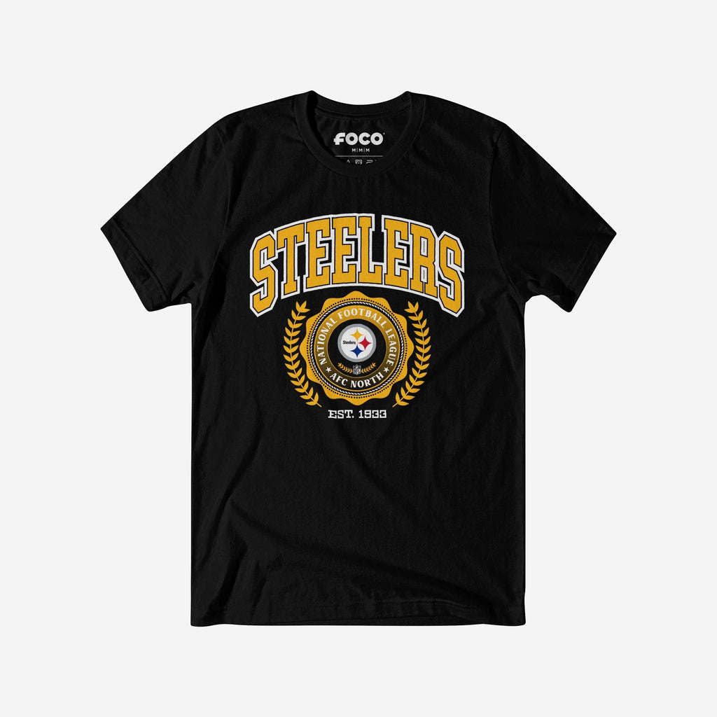 Pittsburgh Steelers Team Crest T-Shirt FOCO Black S - FOCO.com
