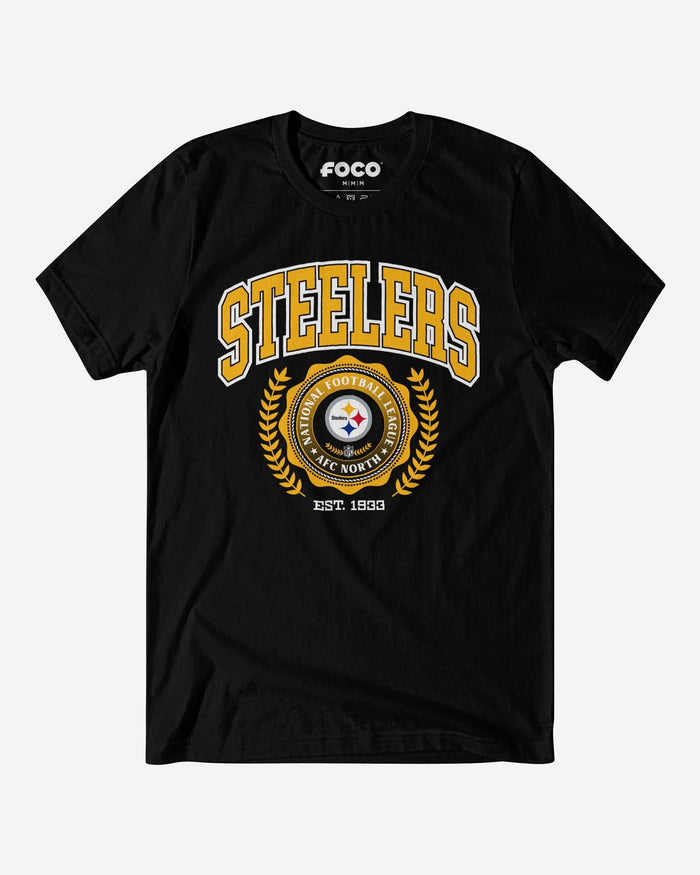 Pittsburgh Steelers Team Crest T-Shirt FOCO Black S - FOCO.com