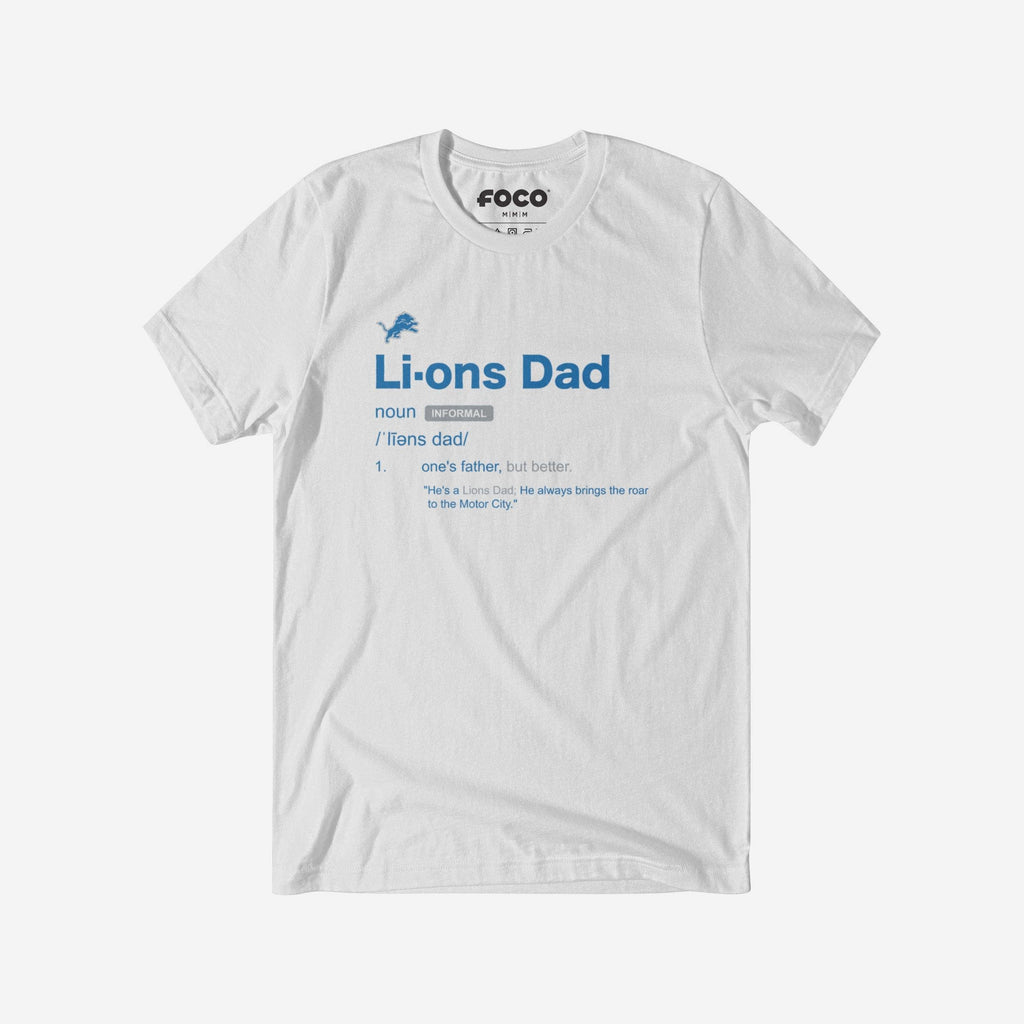 Detroit Lions Dad Definition T-Shirt FOCO S - FOCO.com