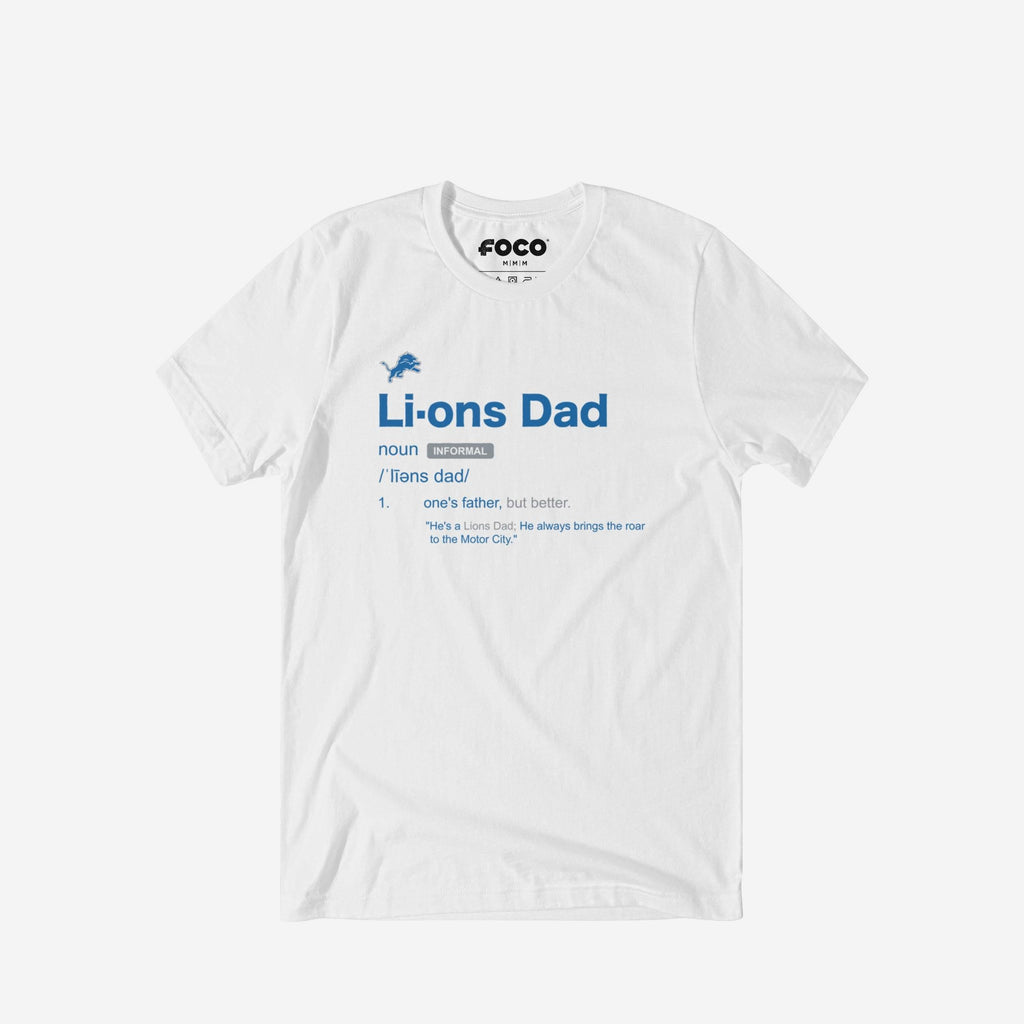 Detroit Lions Dad Definition T-Shirt FOCO S - FOCO.com