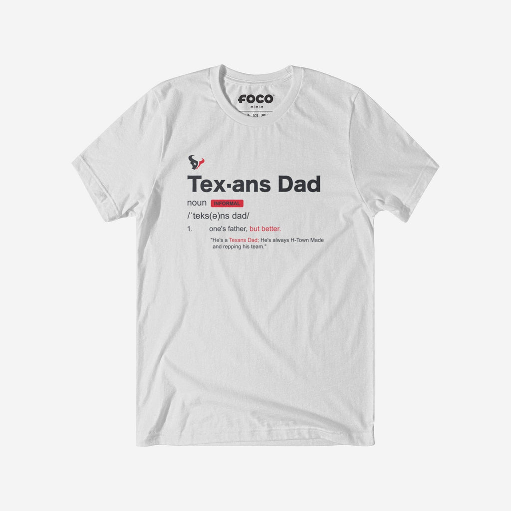 Houston Texans Dad Definition T-Shirt FOCO S - FOCO.com