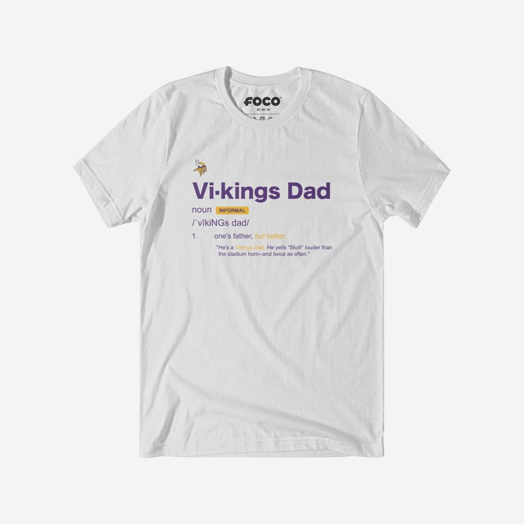 Minnesota Vikings Dad Definition T-Shirt FOCO S - FOCO.com