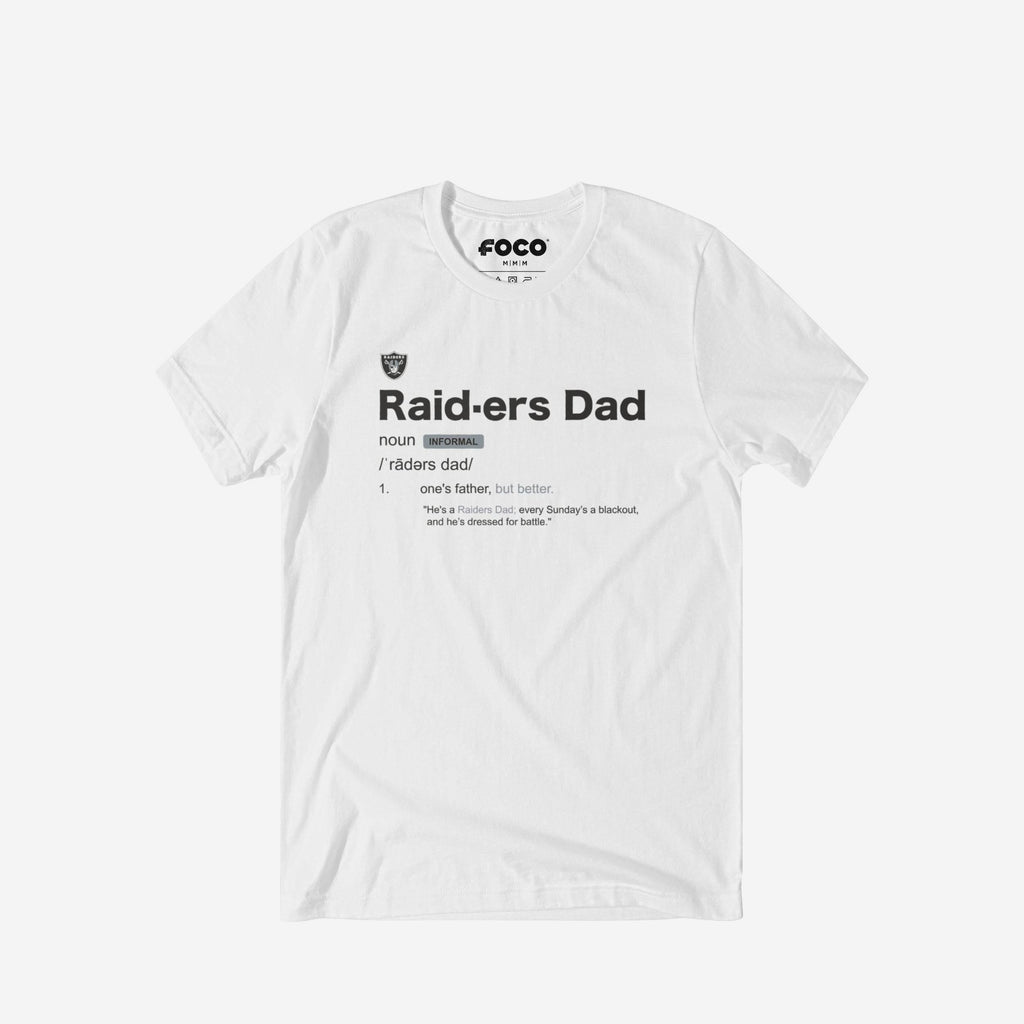 Las Vegas Raiders Dad Definition T-Shirt FOCO S - FOCO.com