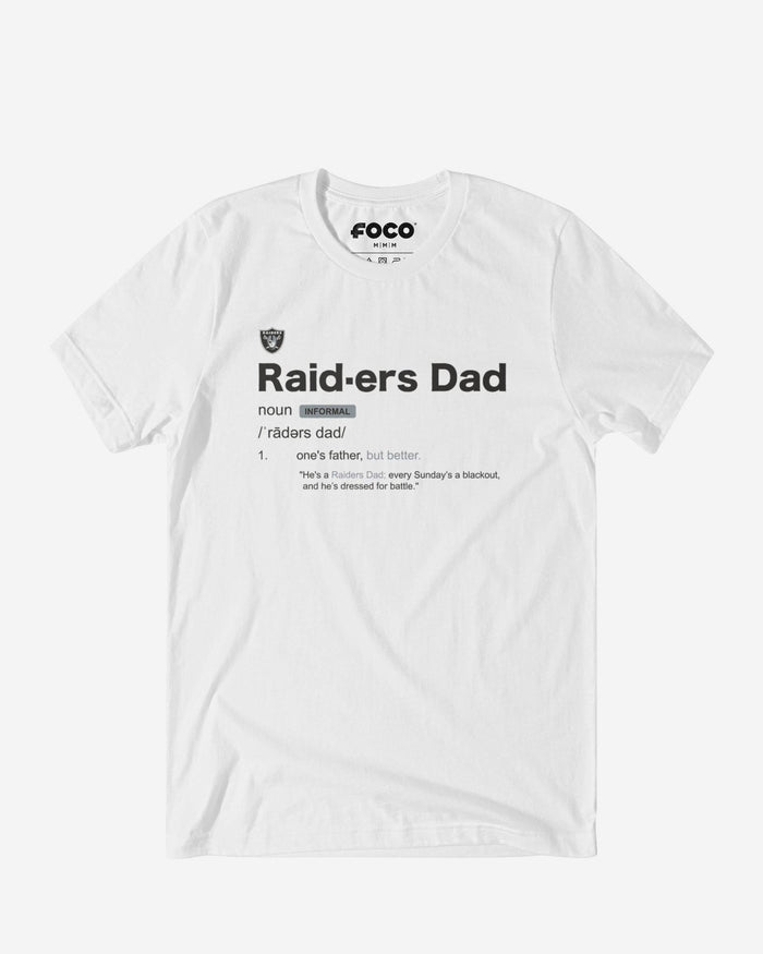 Las Vegas Raiders Dad Definition T-Shirt FOCO S - FOCO.com