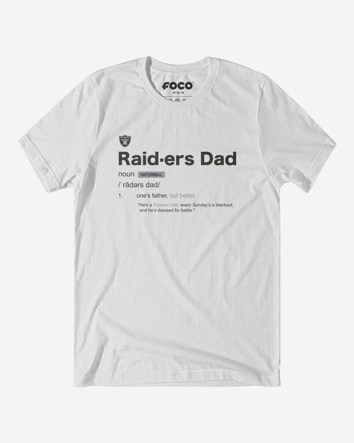 Las Vegas Raiders Dad Definition T-Shirt FOCO S - FOCO.com