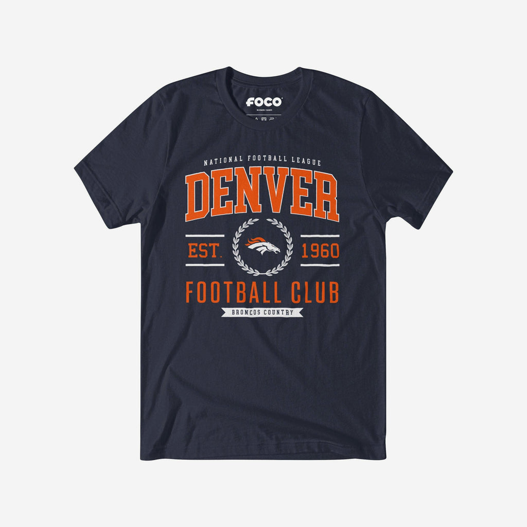 Denver Broncos Football Club T-Shirt FOCO Navy S - FOCO.com