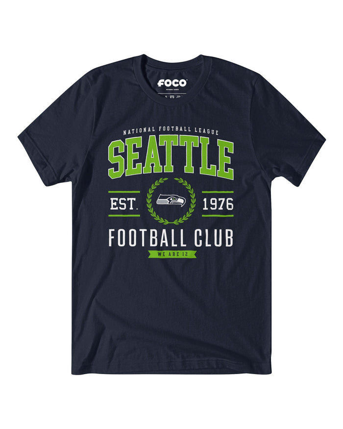 Seattle Seahawks Football Club T-Shirt FOCO Navy S - FOCO.com