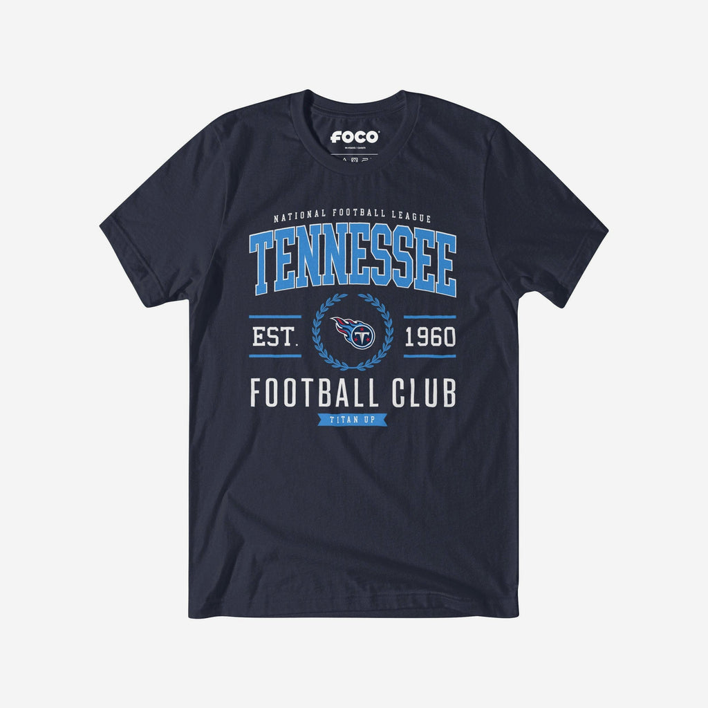 Tennessee Titans Football Club T-Shirt FOCO Navy S - FOCO.com