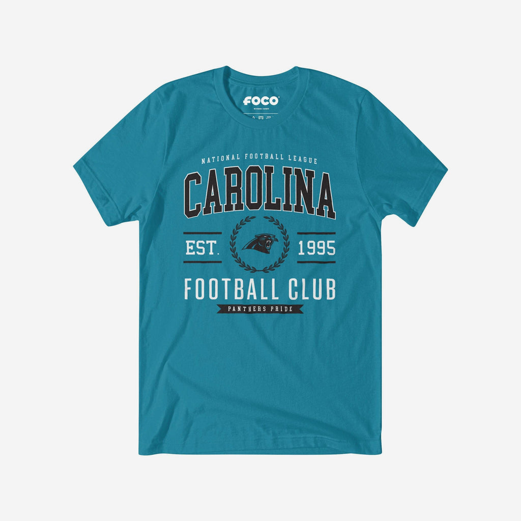 Carolina Panthers Football Club T-Shirt FOCO Aqua S - FOCO.com