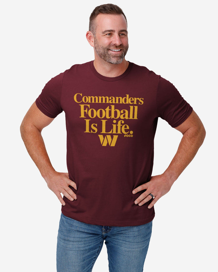 Washington Commanders Football is Life T-Shirt FOCO - FOCO.com