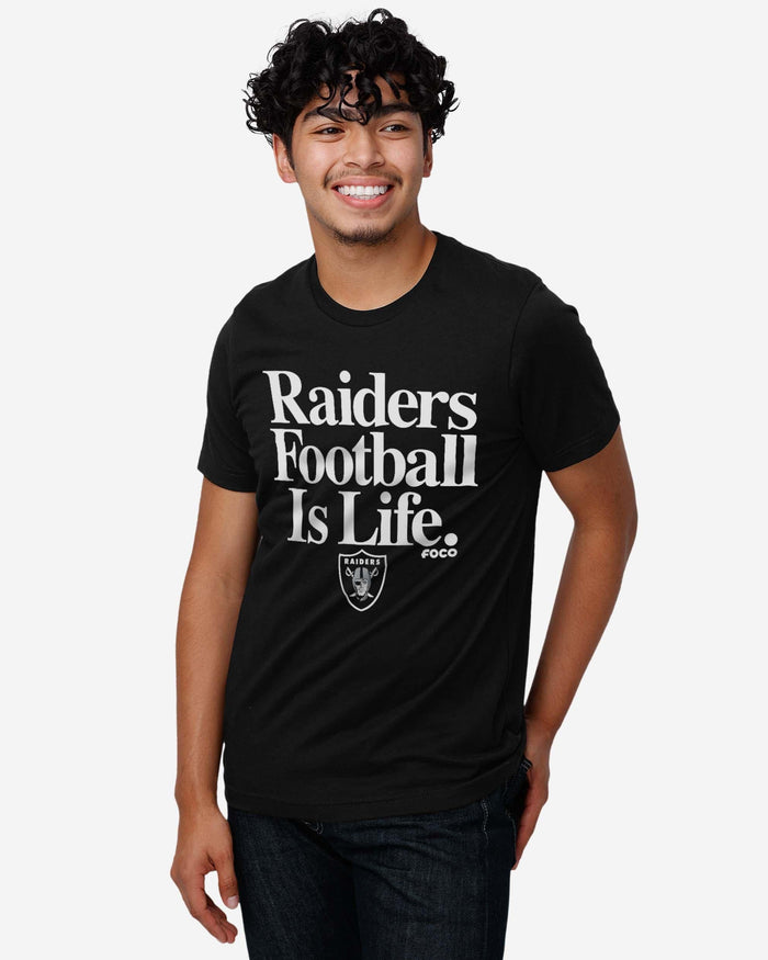 Las Vegas Raiders Football is Life T-Shirt FOCO - FOCO.com