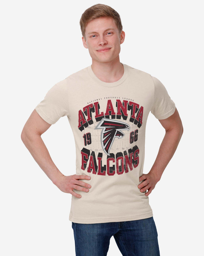 Atlanta Falcons Field Arched Wordmark T-Shirt FOCO - FOCO.com