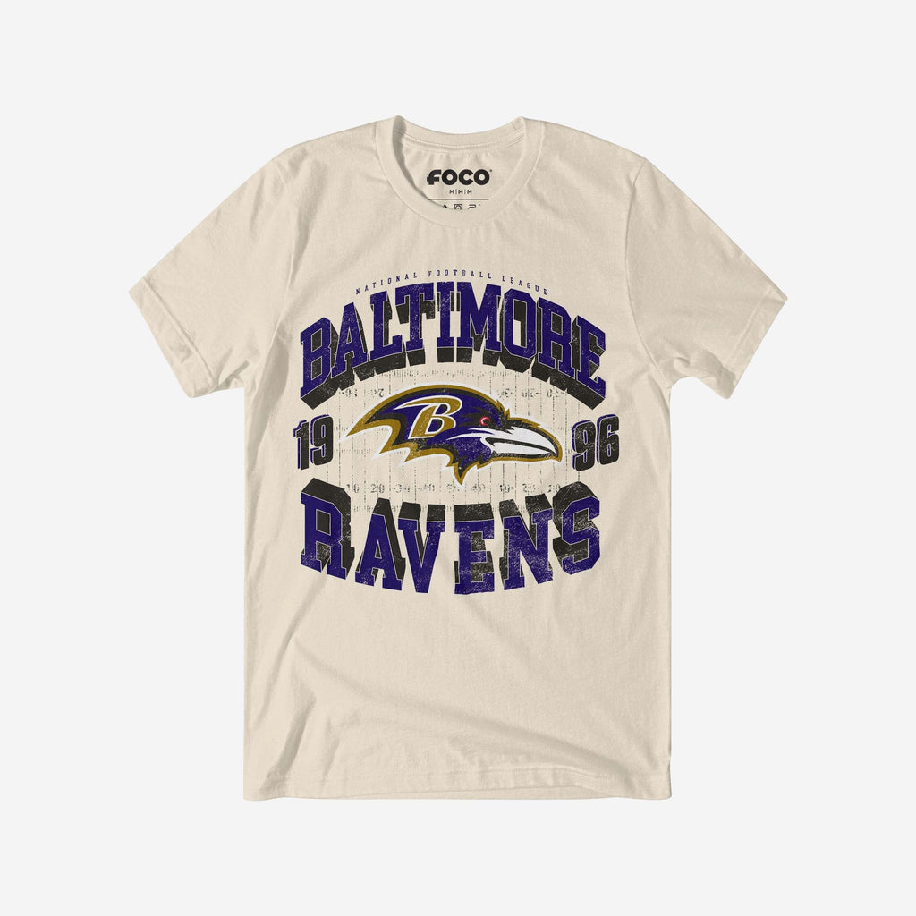 Baltimore Ravens Field Arched Wordmark T-Shirt FOCO S - FOCO.com