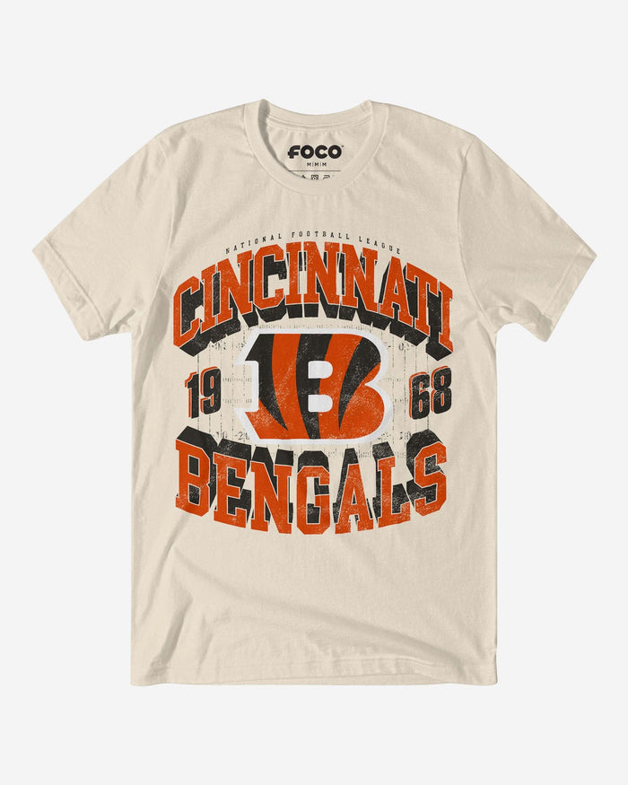 Cincinnati Bengals Field Arched Wordmark T-Shirt FOCO S - FOCO.com