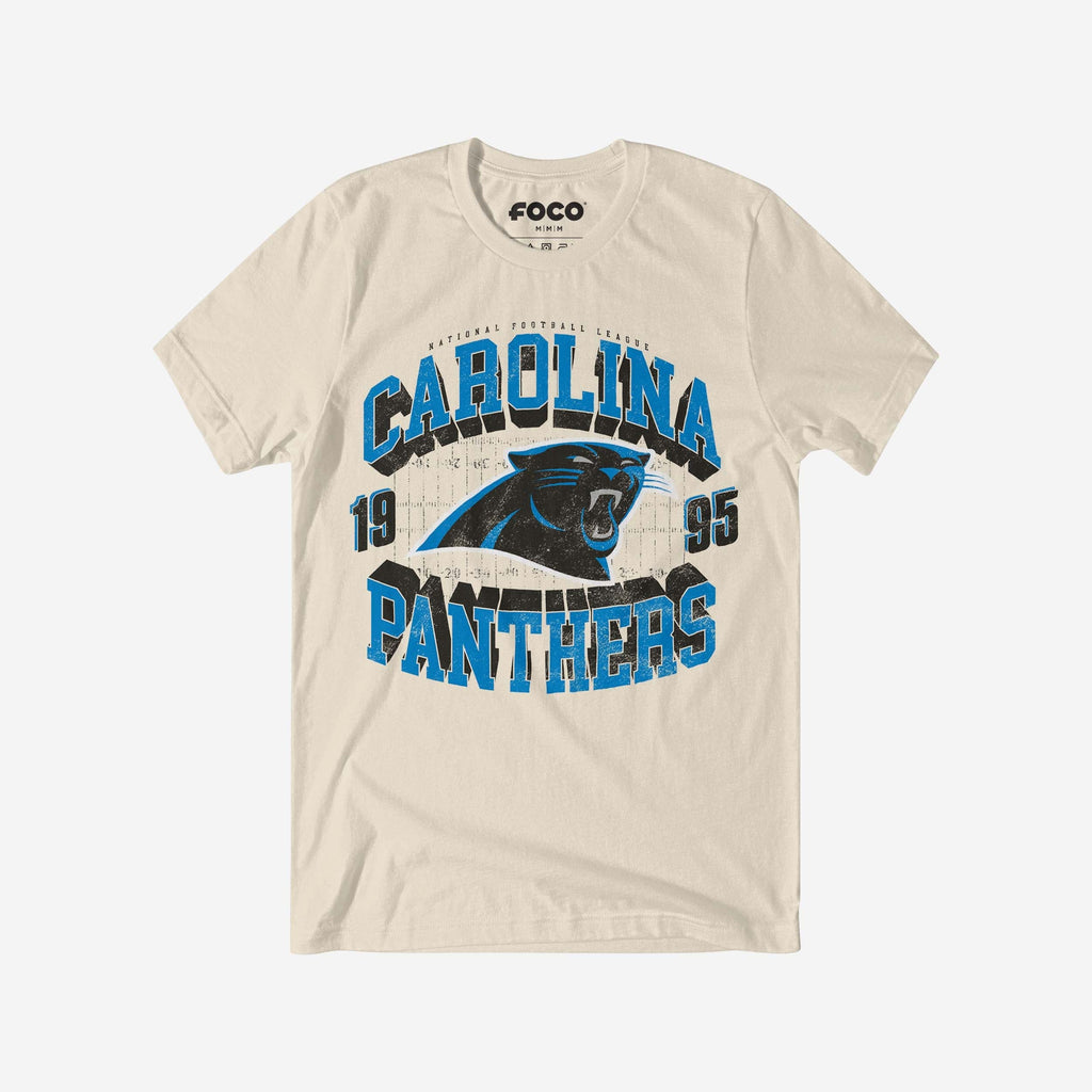 Carolina Panthers Field Arched Wordmark T-Shirt FOCO S - FOCO.com