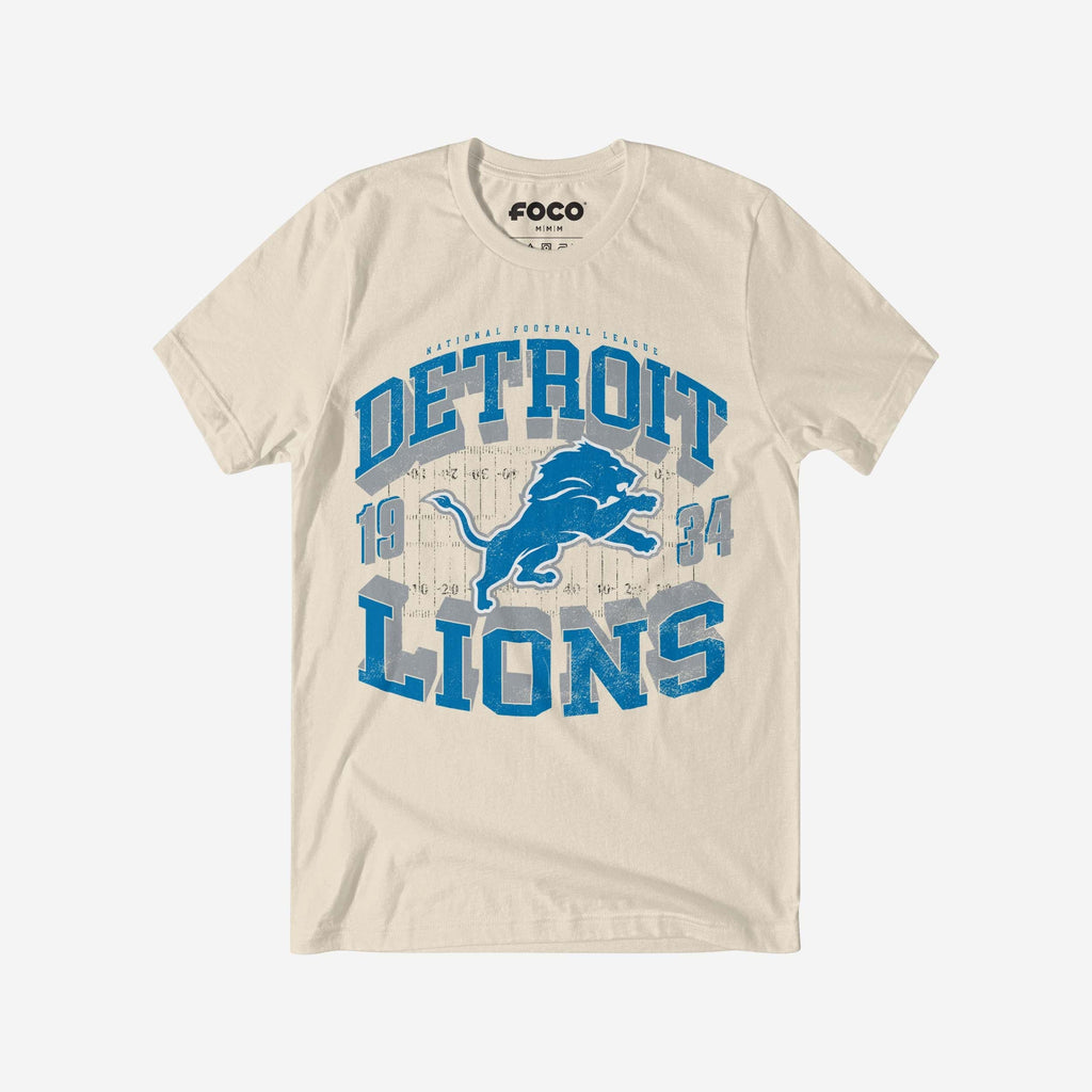 Detroit Lions Field Arched Wordmark T-Shirt FOCO S - FOCO.com