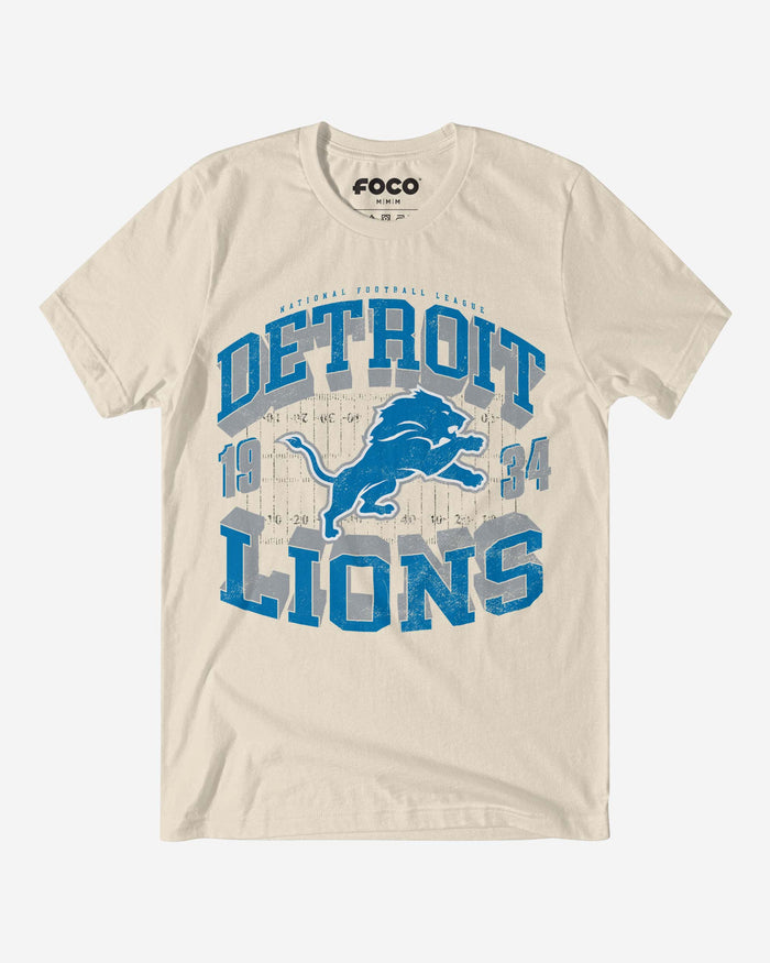 Detroit Lions Field Arched Wordmark T-Shirt FOCO S - FOCO.com