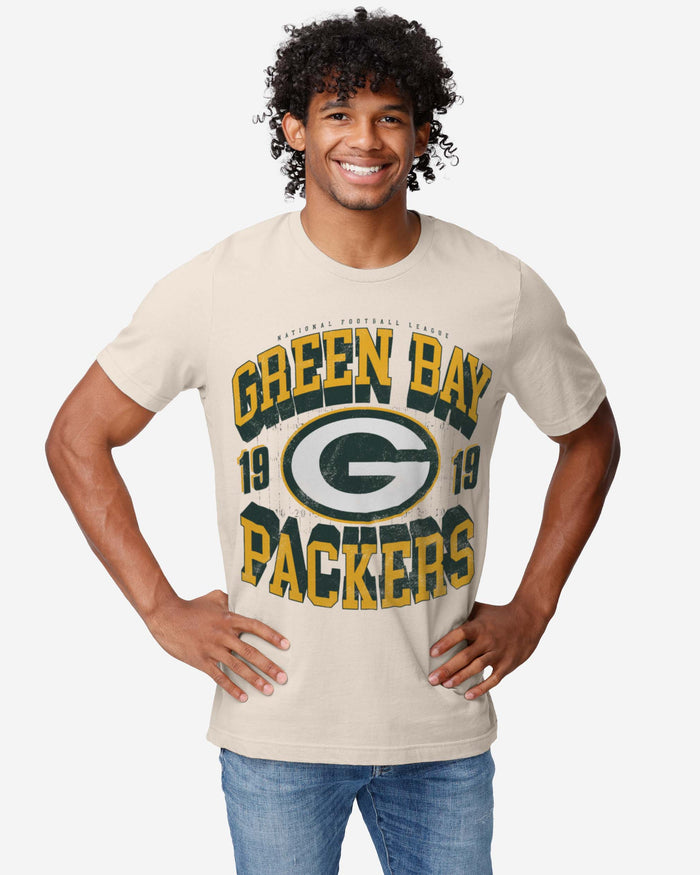 Green Bay Packers Field Arched Wordmark T-Shirt FOCO - FOCO.com