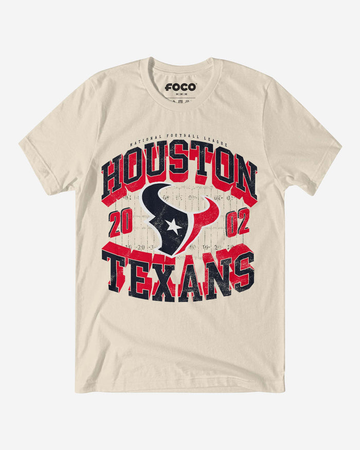 Houston Texans Field Arched Wordmark T-Shirt FOCO S - FOCO.com