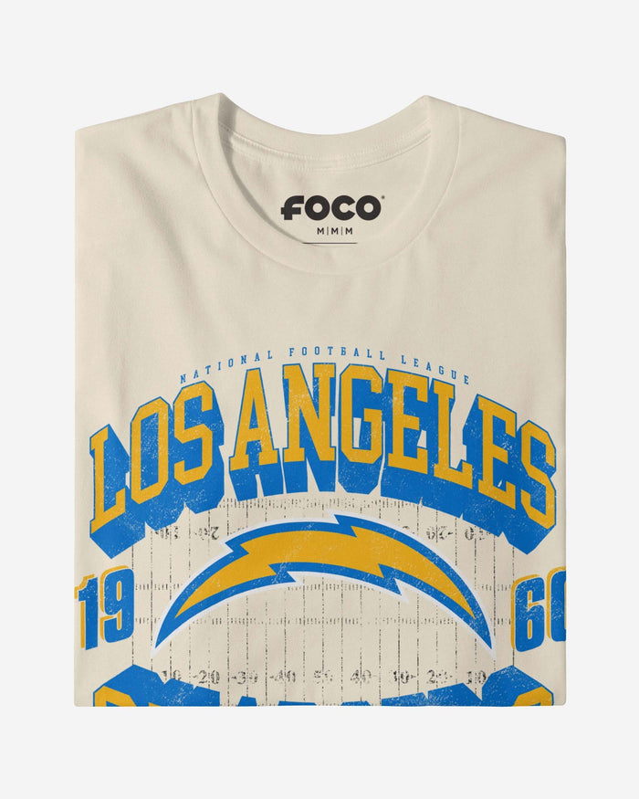 Los Angeles Chargers Field Arched Wordmark T-Shirt FOCO - FOCO.com