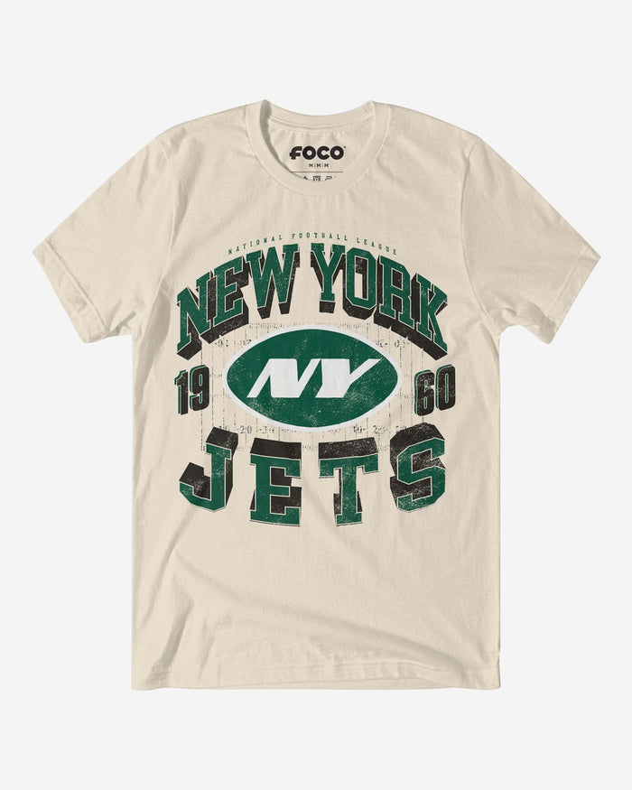 New York Jets Field Arched Wordmark T-Shirt FOCO S - FOCO.com