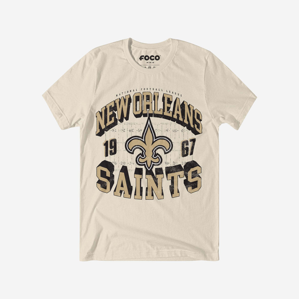 New Orleans Saints Field Arched Wordmark T-Shirt FOCO S - FOCO.com