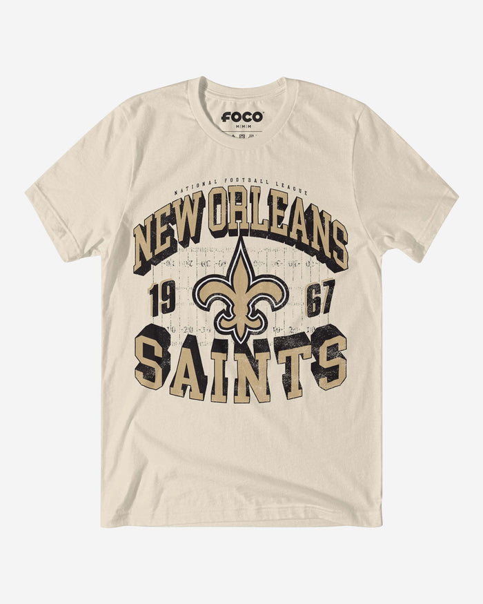 New Orleans Saints Field Arched Wordmark T-Shirt FOCO S - FOCO.com