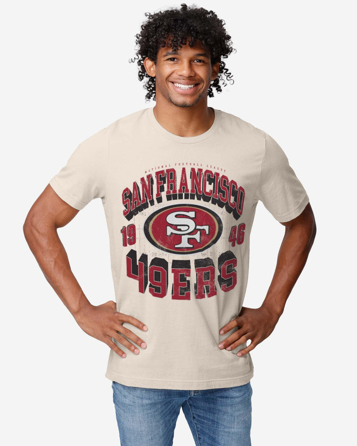 San Francisco 49ers Field Arched Wordmark T-Shirt FOCO - FOCO.com