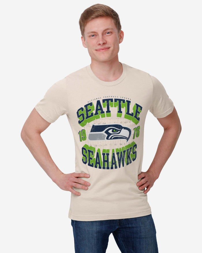 Seattle Seahawks Field Arched Wordmark T-Shirt FOCO - FOCO.com