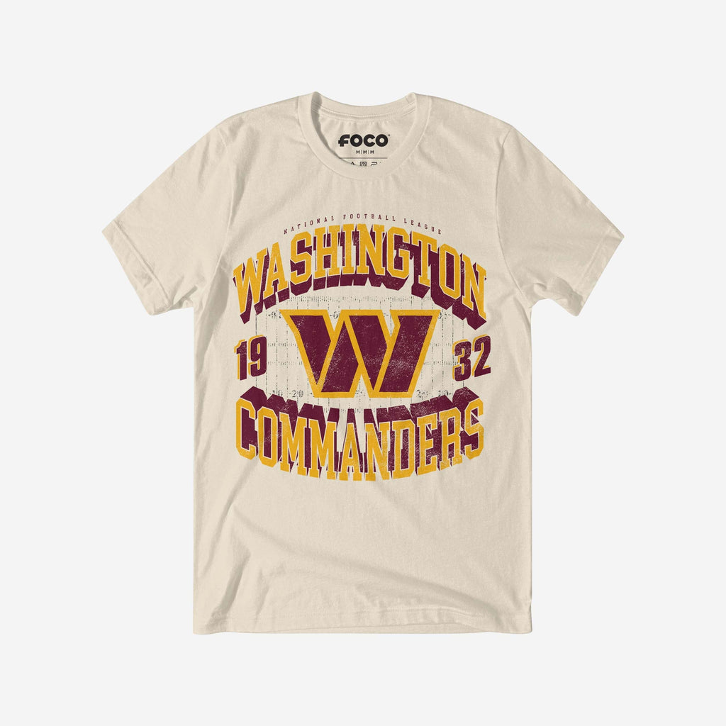 Washington Commanders Field Arched Wordmark T-Shirt FOCO S - FOCO.com