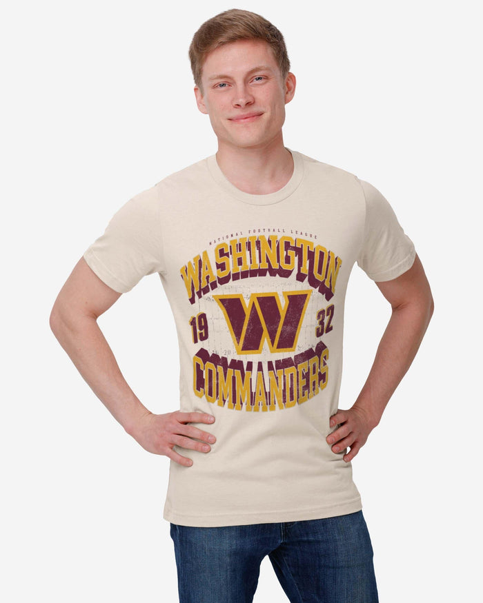 Washington Commanders Field Arched Wordmark T-Shirt FOCO - FOCO.com