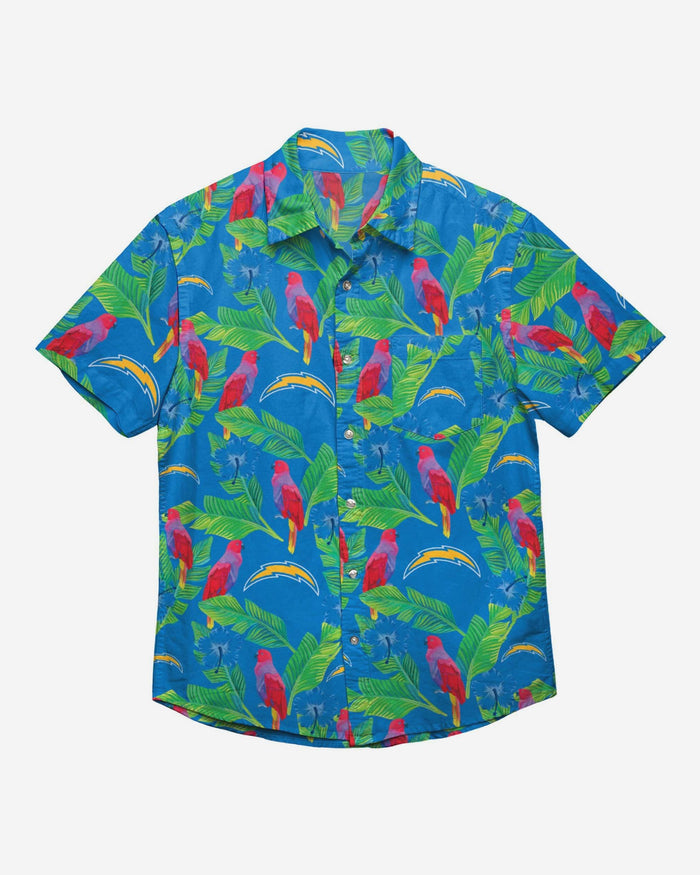 Los Angeles Chargers Floral Button Up Shirt FOCO S - FOCO.com