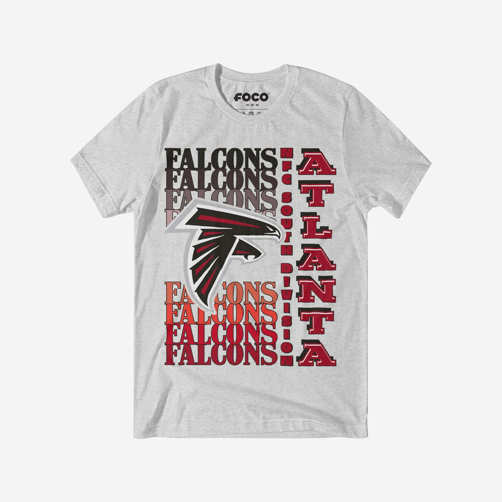 Atlanta Falcons Gradient Wordmark T-Shirt FOCO S - FOCO.com