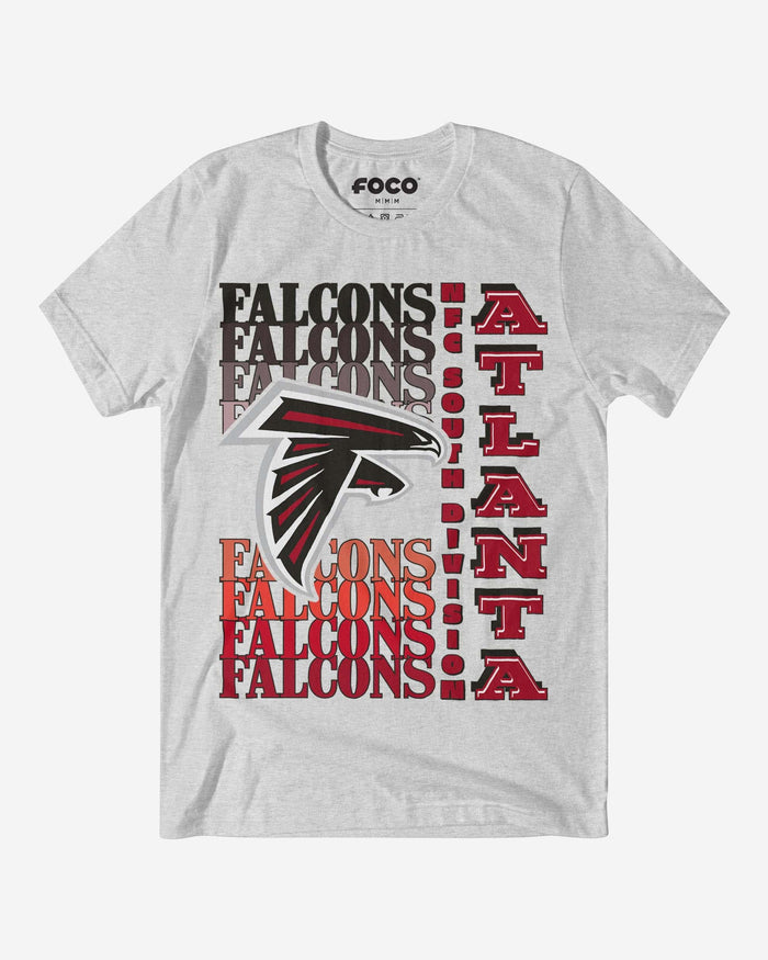 Atlanta Falcons Gradient Wordmark T-Shirt FOCO S - FOCO.com