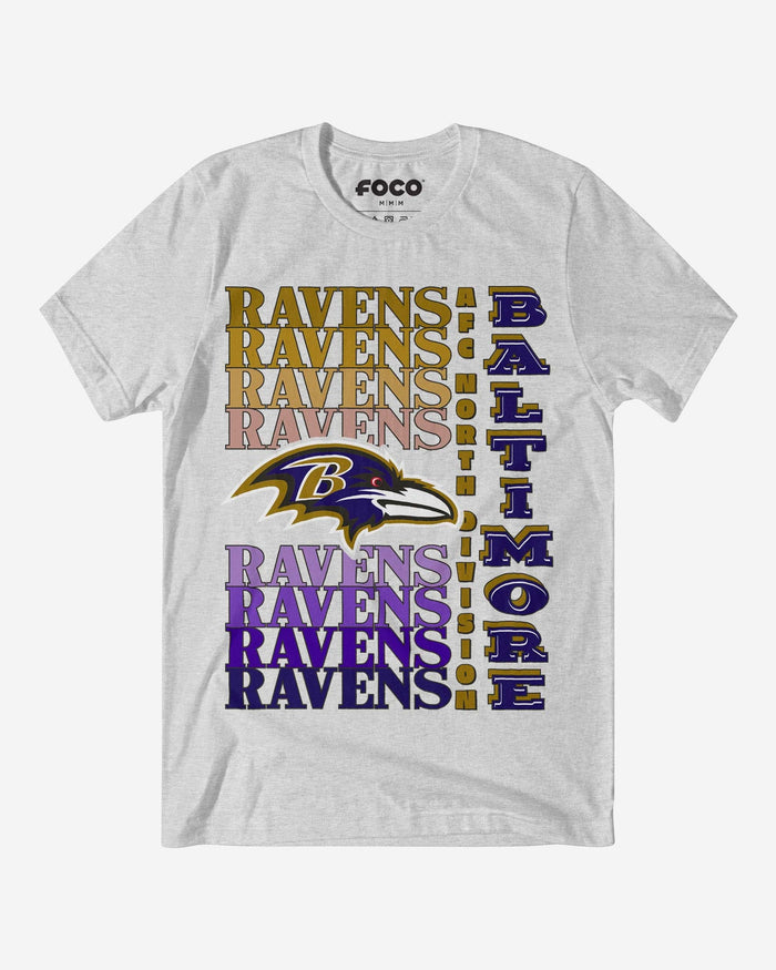 Baltimore Ravens Gradient Wordmark T-Shirt FOCO S - FOCO.com