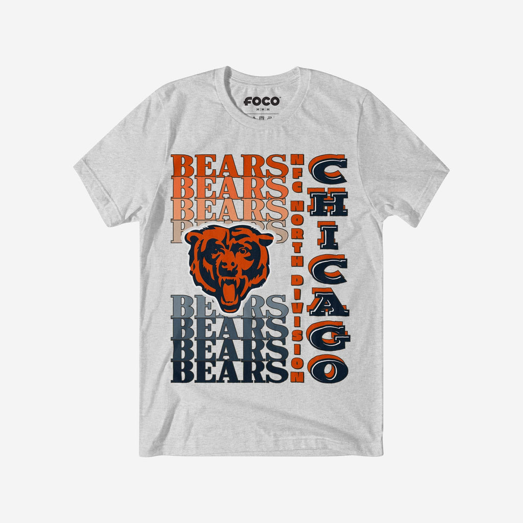 Chicago Bears Gradient Wordmark T-Shirt FOCO S - FOCO.com