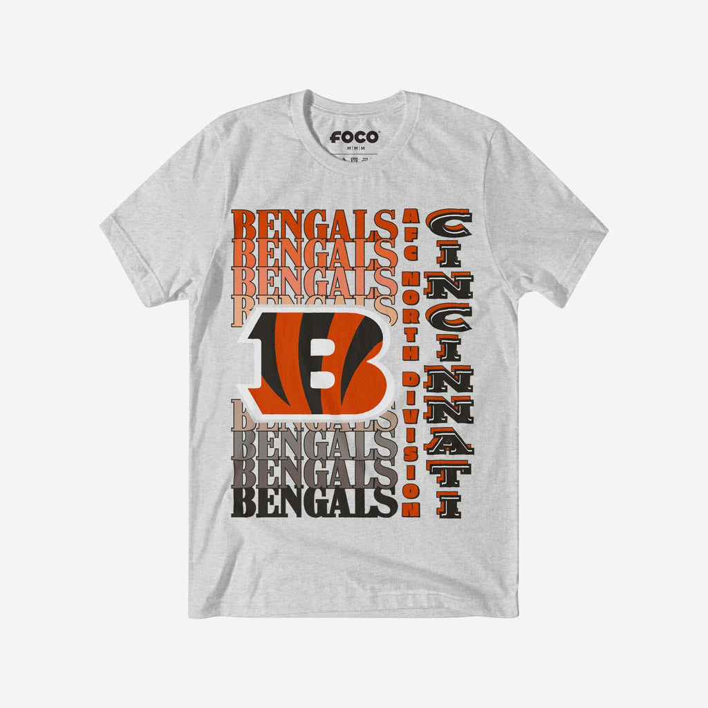 Cincinnati Bengals Gradient Wordmark T-Shirt FOCO S - FOCO.com