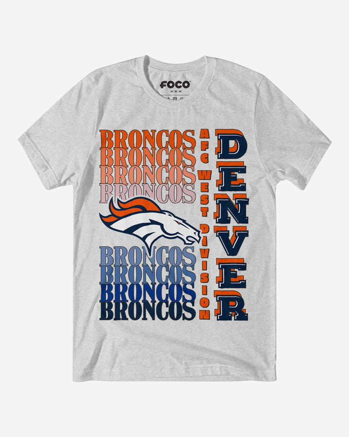 Denver Broncos Gradient Wordmark T-Shirt FOCO S - FOCO.com