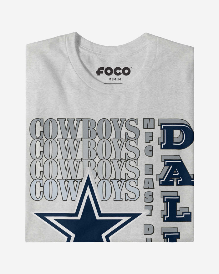 Dallas Cowboys Gradient Wordmark T-Shirt FOCO - FOCO.com