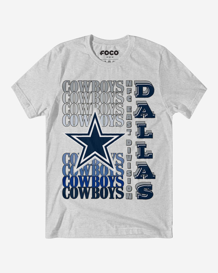 Dallas Cowboys Gradient Wordmark T-Shirt FOCO S - FOCO.com